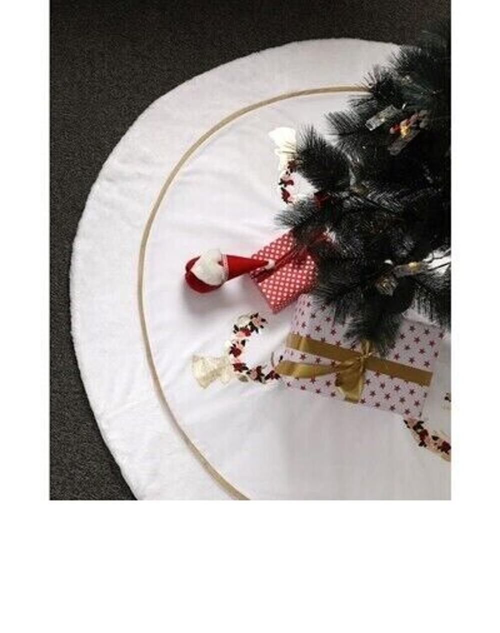 NEW Lovely Allen & Roth 56" Floral Deer Buck Stag Head Christmas Tree Skirt